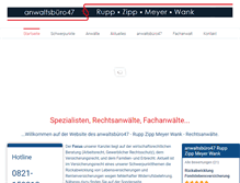 Tablet Screenshot of anwaltsbuero47.de